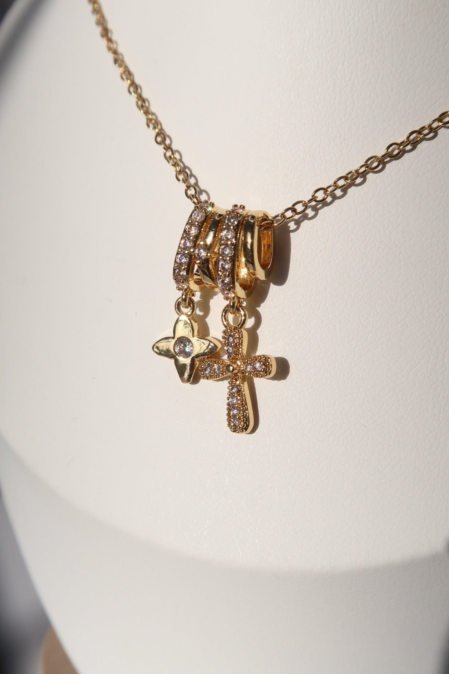 Luciana Cross Charm Necklace