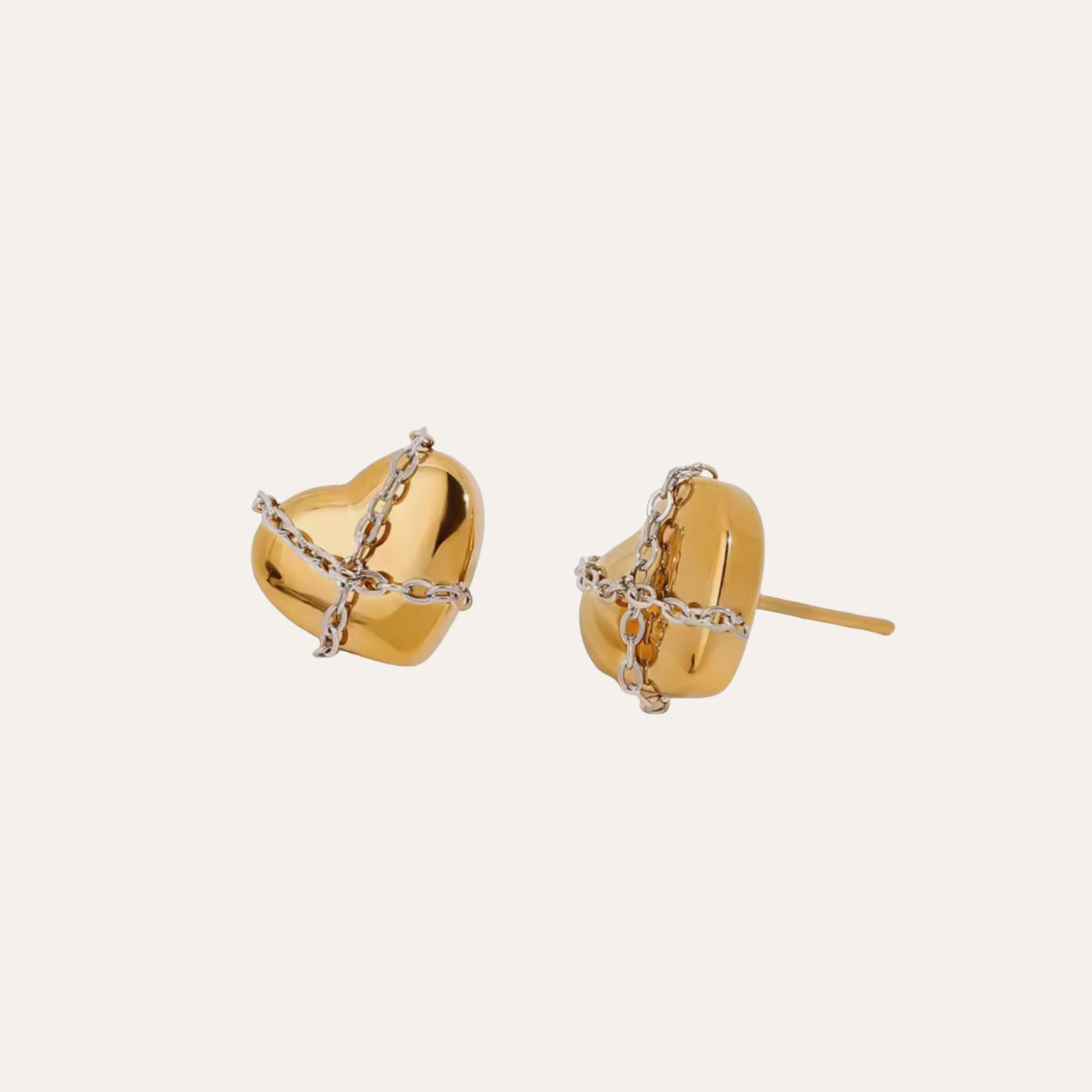 Chained Heart Studs