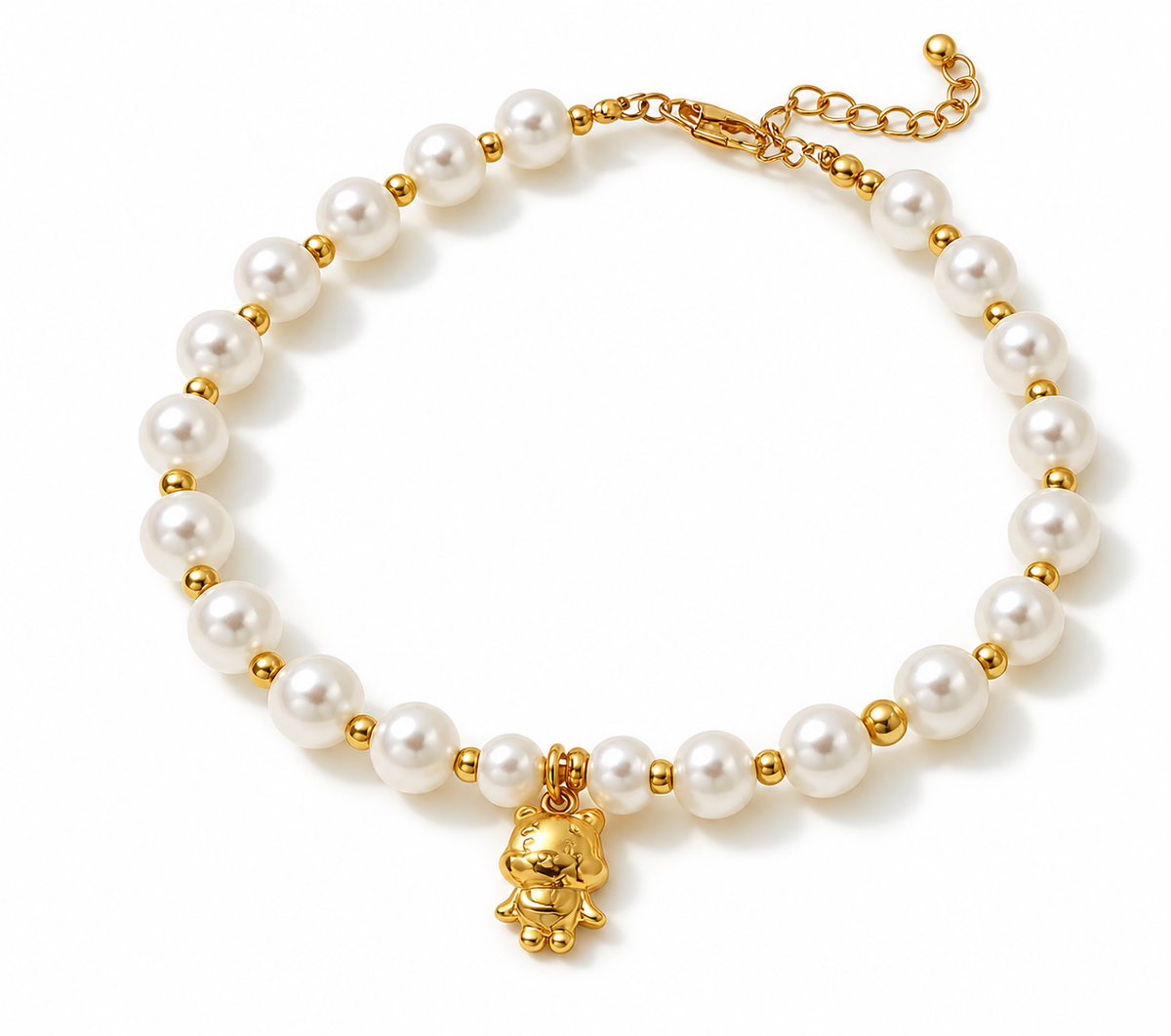 teddy pearl necklace