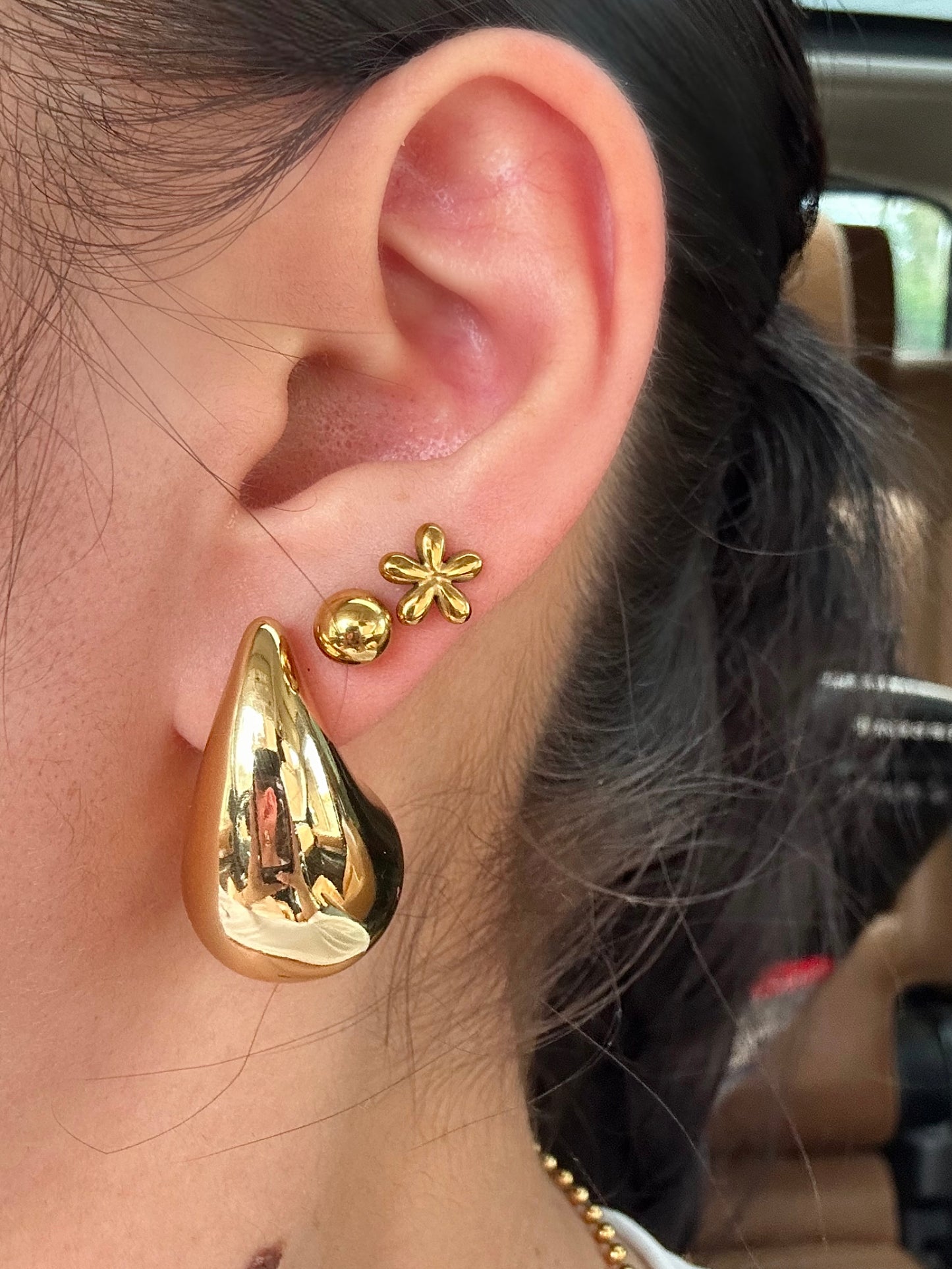 Sculpted Tear Drop Earrings