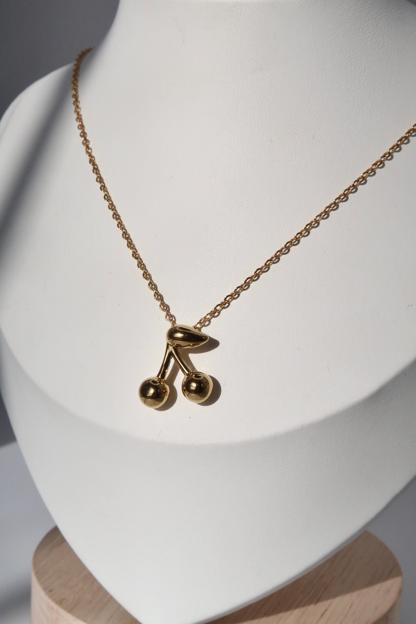 Cherry Necklace & Earrings Set GOLD