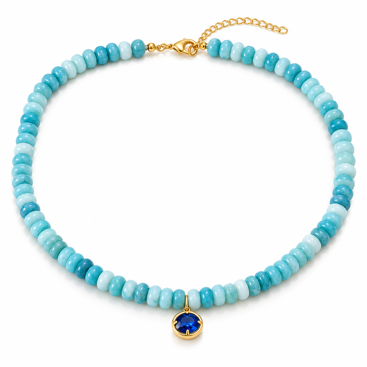 turquesa bezel necklace