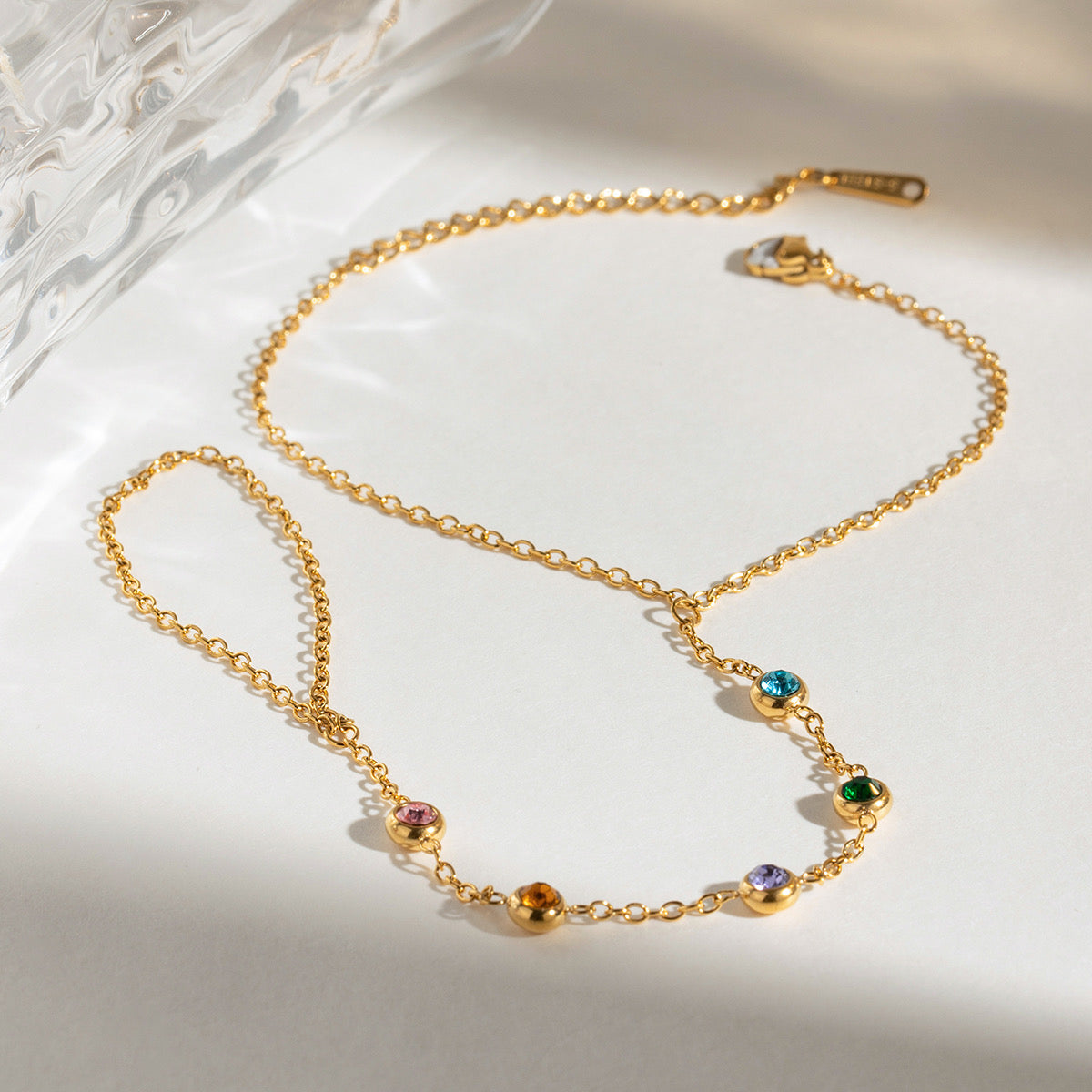 Esme Colored Hand Chain Bracelet