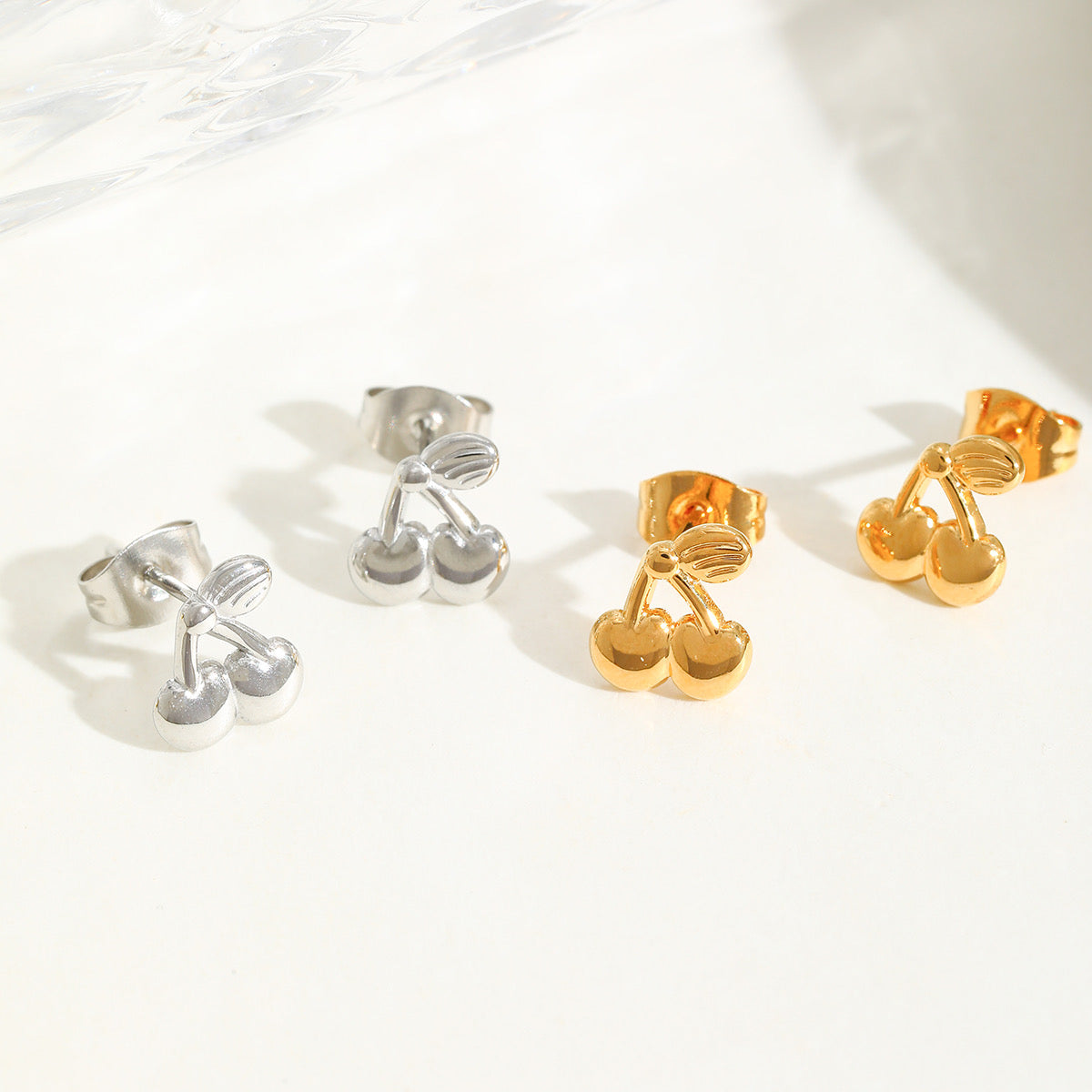 Mini Cherry Stud Earrings