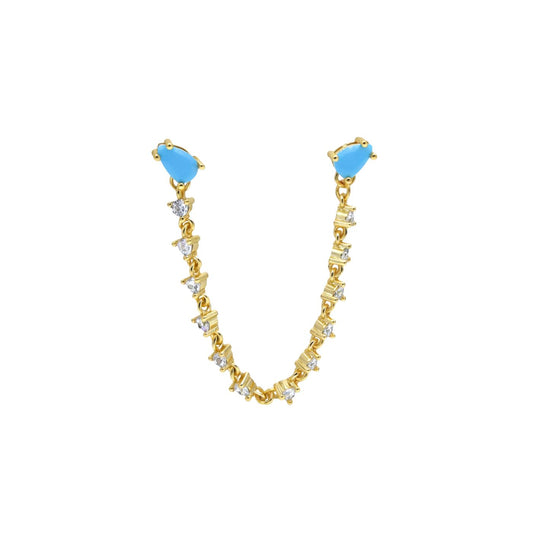 Turquesa Drop Chain Earring