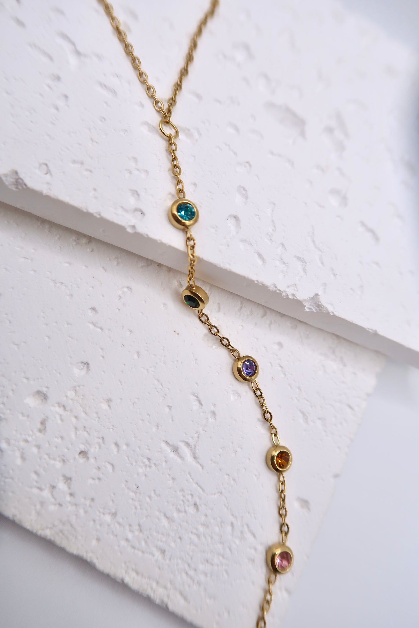 Esme Colored Hand Chain Bracelet