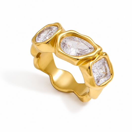 abstract cz ring