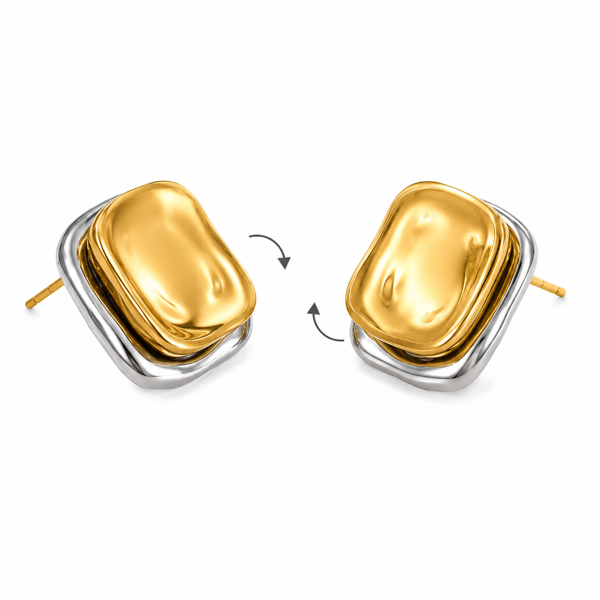 duo colored chunky studs