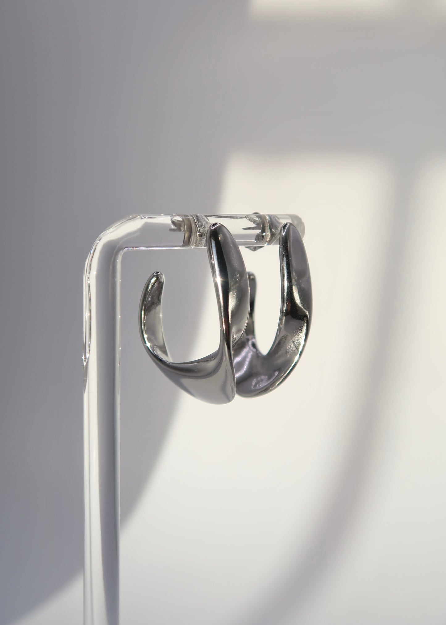 Maya Sculpted Hoops Silver