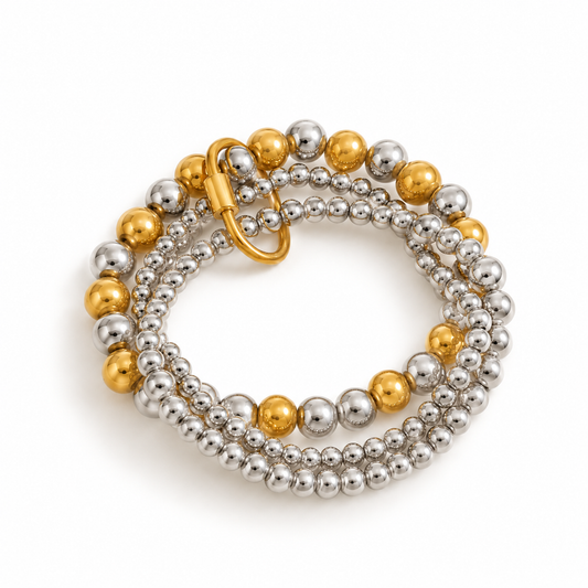 triple duo tone bracelets