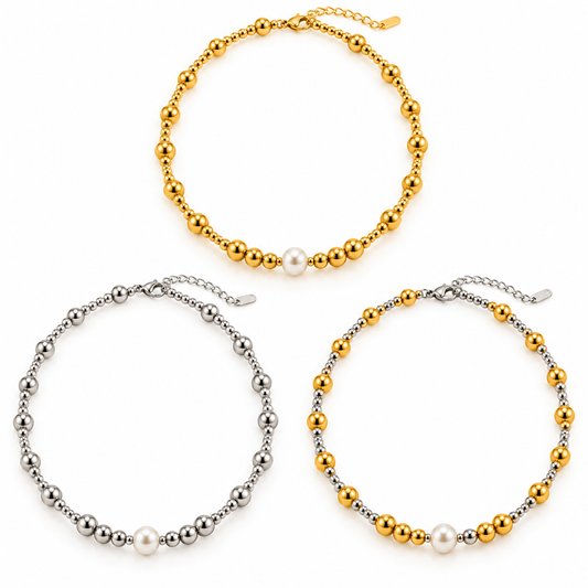 pearl & beads necklace