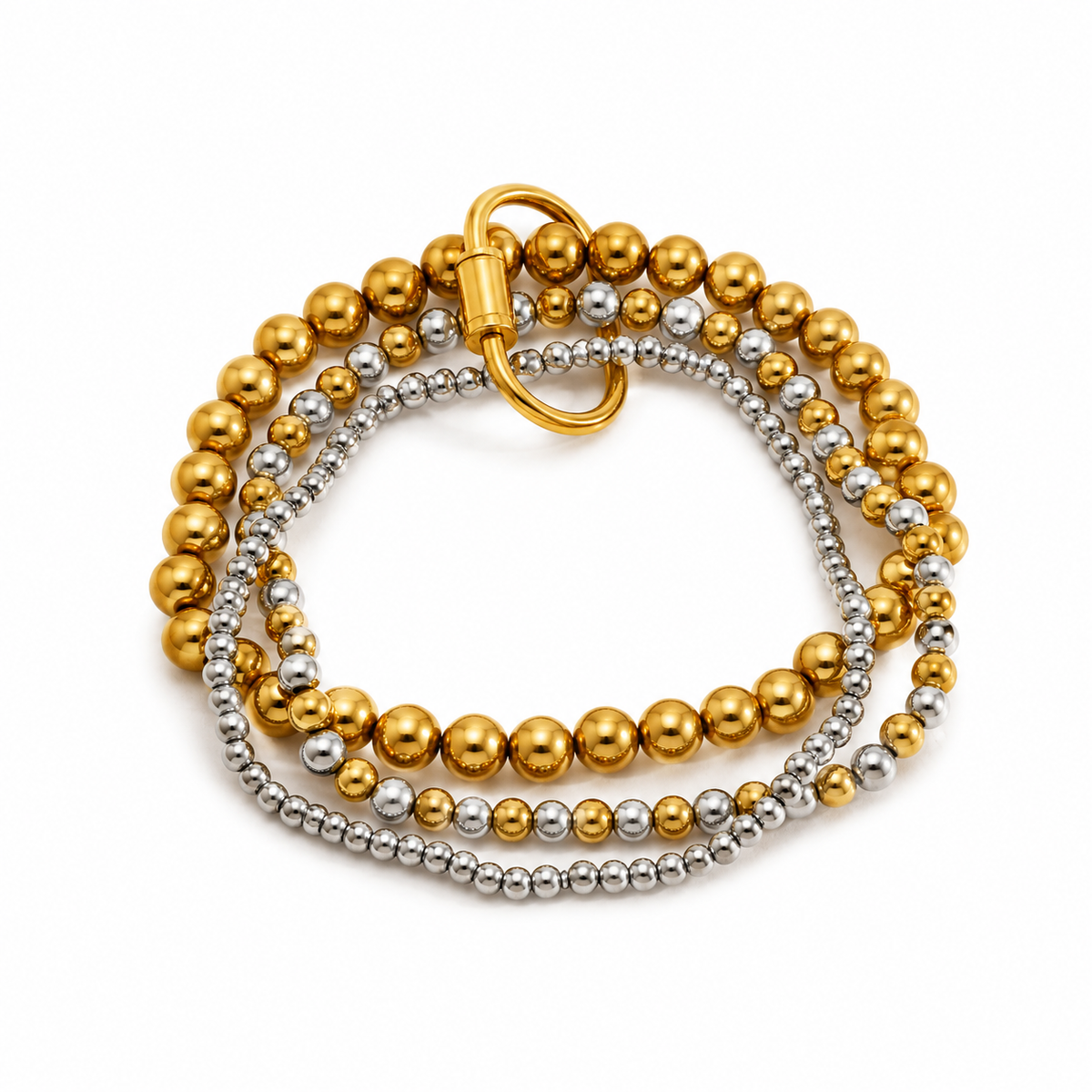 triple duo tone bracelets