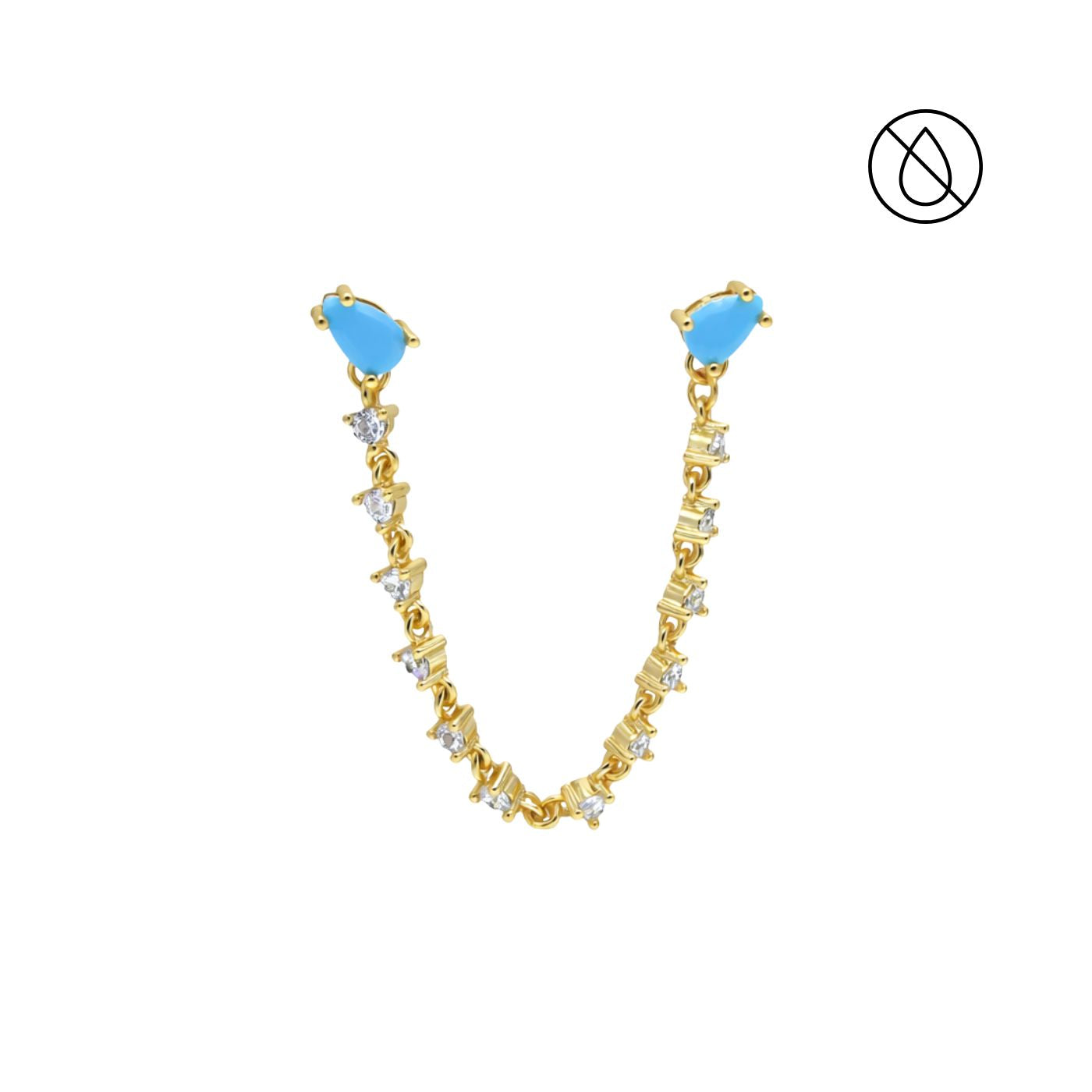 Turquesa Drop Chain Earring