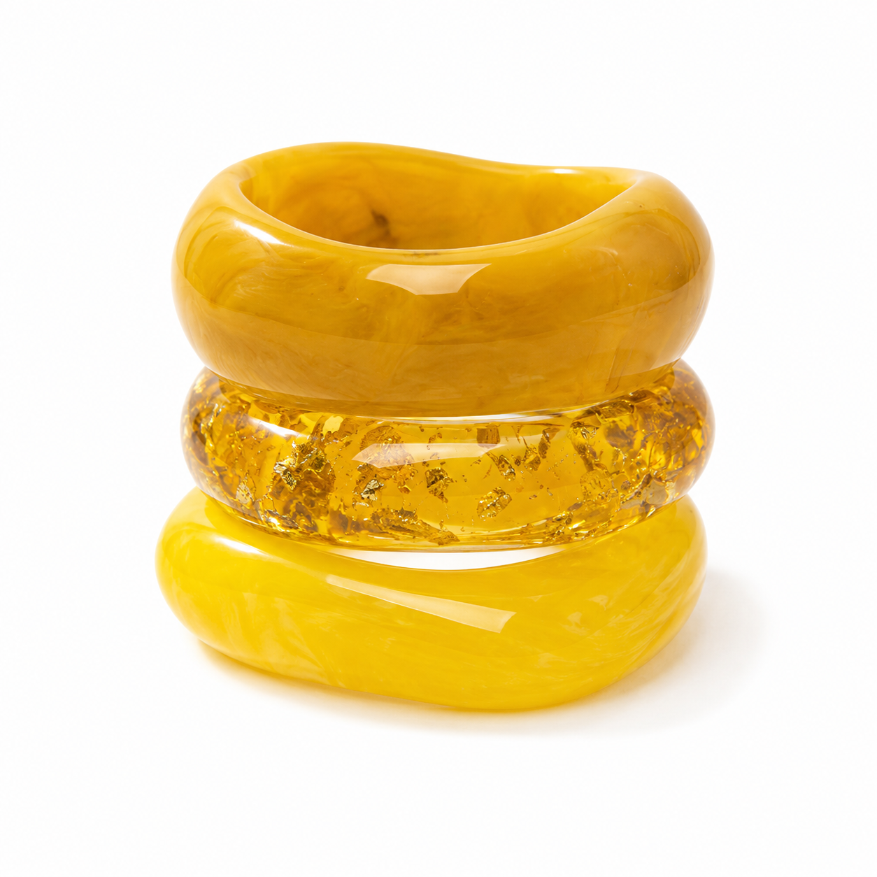 chunky resin bracelet set