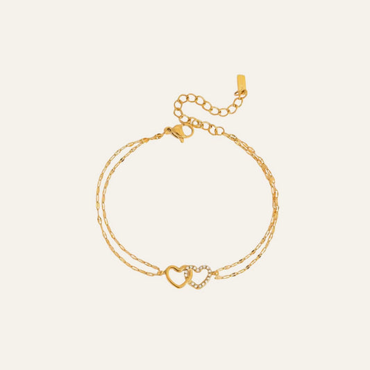 Double Heart Bracelet