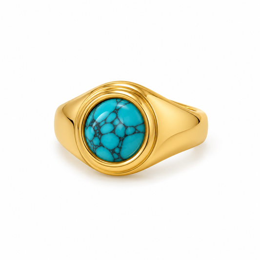 turquoise marble ring