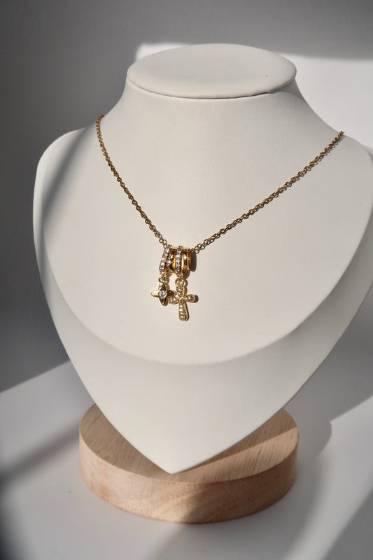 Luciana Cross Charm Necklace