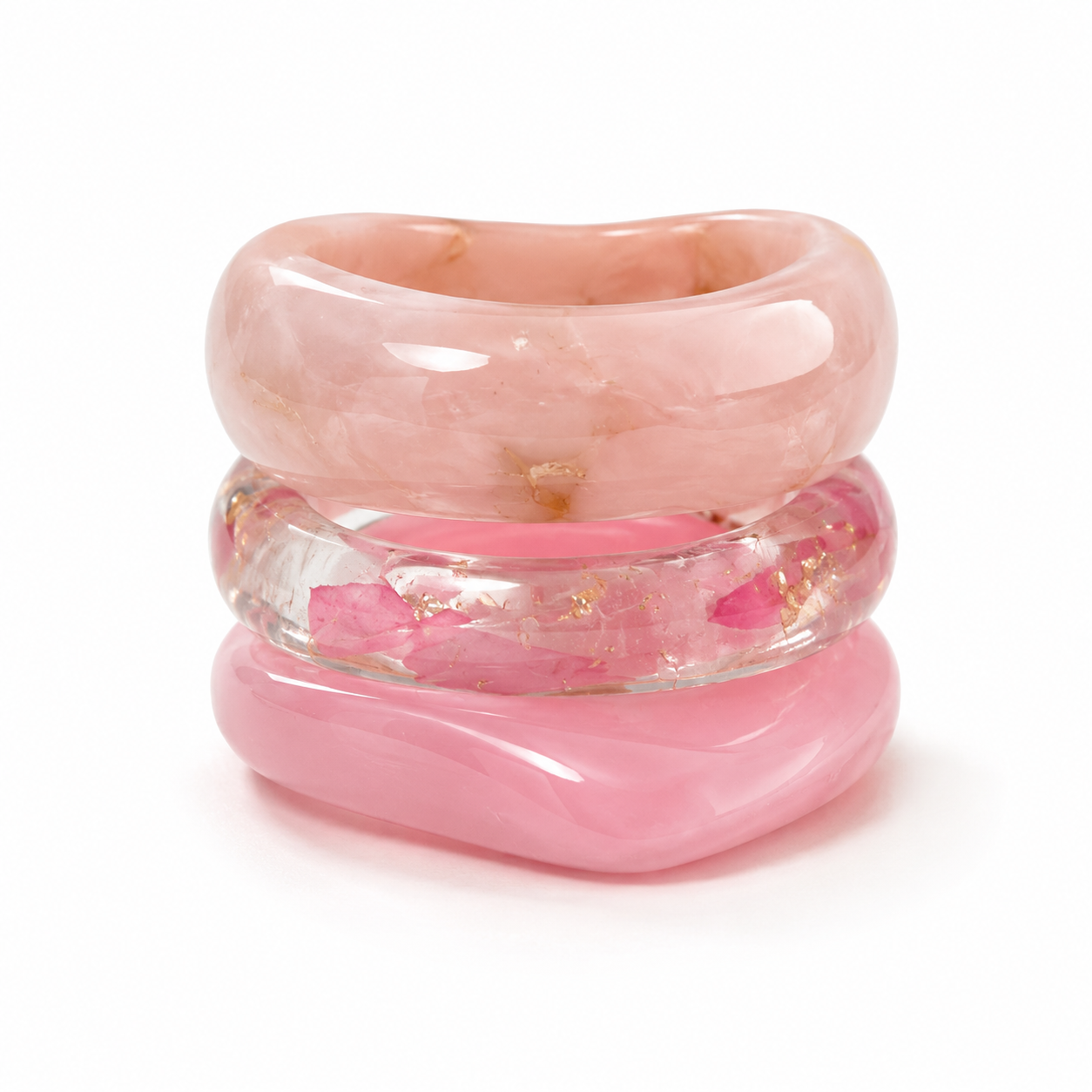 chunky resin bracelet set