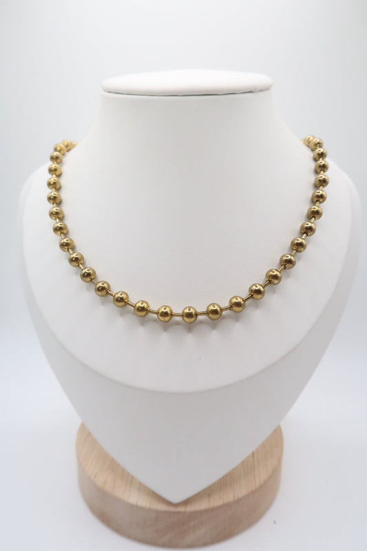 Luna Beaded Gold Necklace