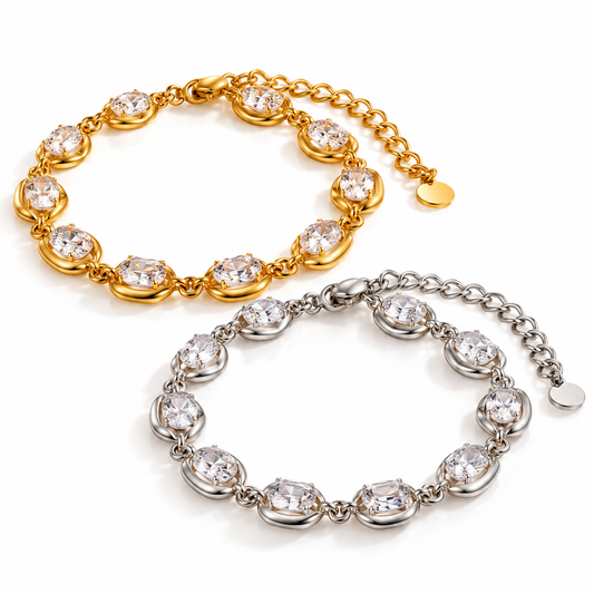 abstract cz bracelet