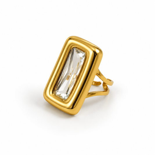 statement rectangle ring