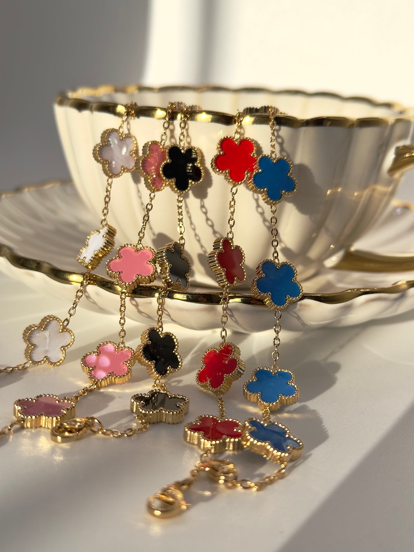 Colored Clover Bracelets
