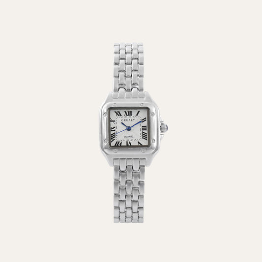 Roma Square Watch Silver