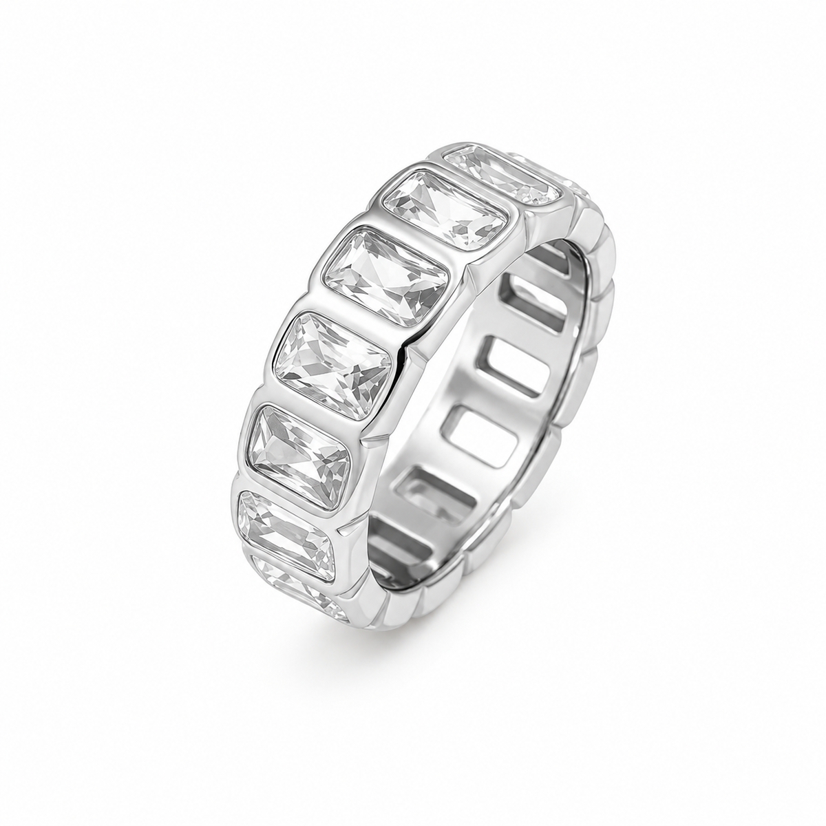 cz squared ring
