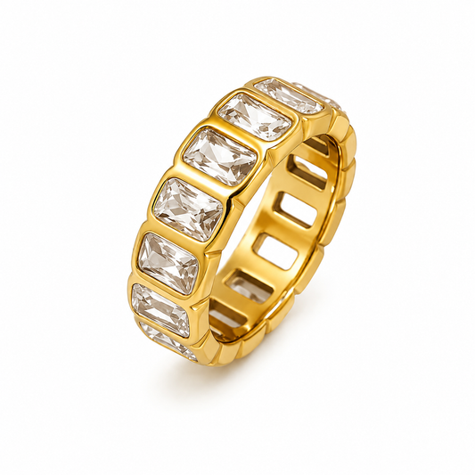 cz squared ring