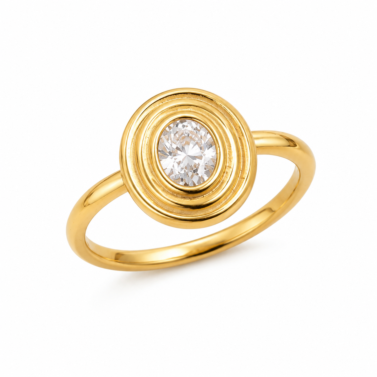 oval gem ring