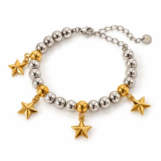star duo tone bracelet