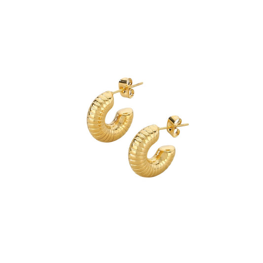 Ribbed Stella Earring