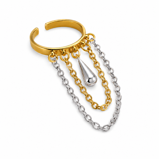 duo tone chain ring